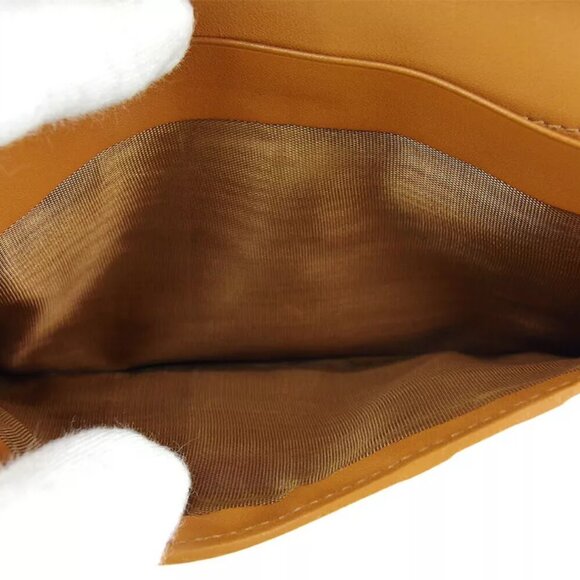 CELINE length wallet macadam beige PVC ?~ leather Authentic Used - Picture 6 of 9